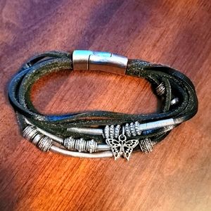 Bracelet Black Butterfly Design